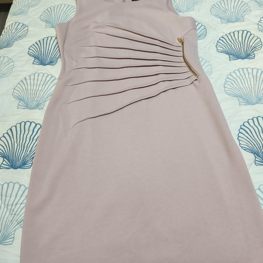 Ivanka Trump Light Pink Midi Dress with Pleats